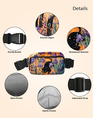 Image of Cat Fanny Pack for Women Belt Bag Fashion Everywhere Waist Pouch Lightweight Crossbody Bags with Adjustable Strap