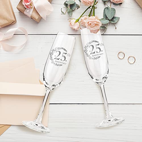 Tom Boy 25Th Anniversary Champagne Flutes, Wedding Gifts Anniversary For Couple, 25Th Wedding Anniversary Champagne Flutes Glasses Set Of 2, Couple Gifts, Anniversary 25Th Gifts For Parents #TOP4