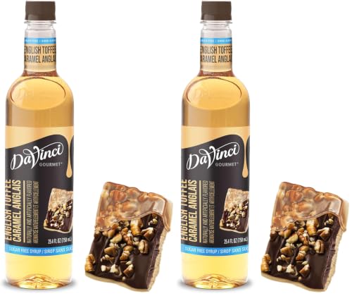 DaVinci Gourmet Sugar-Free English Toffee Syrup, 25.4 Fluid Ounce (Pack of 2)
