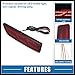 Hihaha Rear Bumper Reflector Fog Brake Driving Tail Turn Signal Light Red Amber LED for Honda CRV 2007 2008 2009 Plastic Red Lens 1 Pair Durable Material