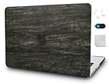 KECC Compatible with MacBook Pro 15 inch Case 2019 2018 2017 2016 Release A1990 A1707 Protective Italian Leather Hard Shell Case, Brown Wood Leather