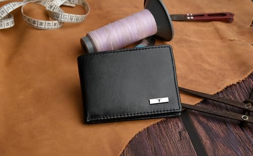 Image of URBAN FOREST Fred Aniline Black Leather Wallet for Men