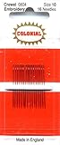 Colonial Needle 16 Count Embroidery/Crewel Needles, Size 10