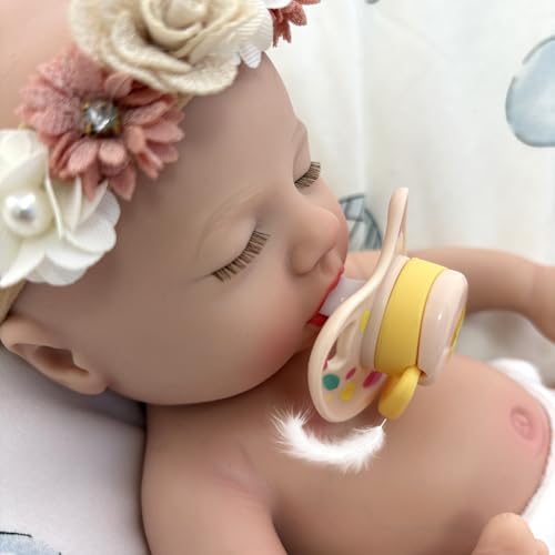 Muñeca de silicona bebè con peso de 3 lb y 12 pulgadas miniatura 3