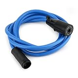 8Ft 7-Way RV Blade to Round Socket Trailer Connector Wiring Plug Front Cord Cable Harness Quick Connect for 14'-20' Gooseneck Bumper Pull Utility Trailers Weather Insulated