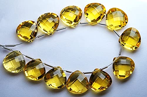 Citrine quartz briolette 12mm de qualité AAA pour la haute joaillerie créative