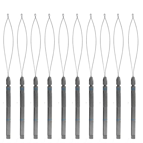 Aiguille set 10 pièces avec micro crochet fileté et anneau passe-câble pour extensions de cheveux