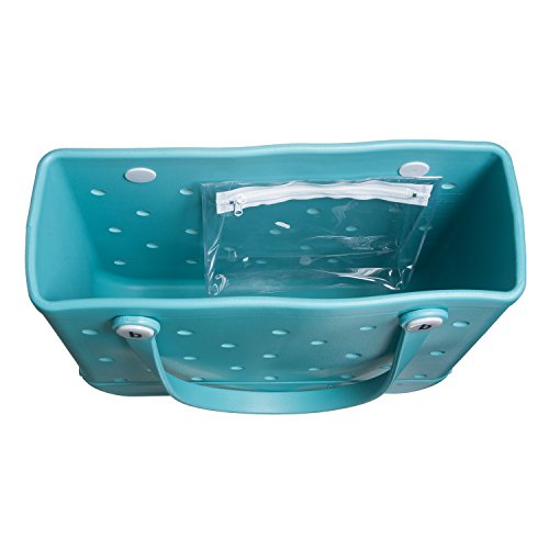 BOGG BAG - Medium Tote Bag - Turquoise and Caicos - 15in L x 5in W x 12.5in H - Lightweight, Washable, Durable - All Purpose EVA - for Beach, Pool, Boat, Work, Sports - Image 3