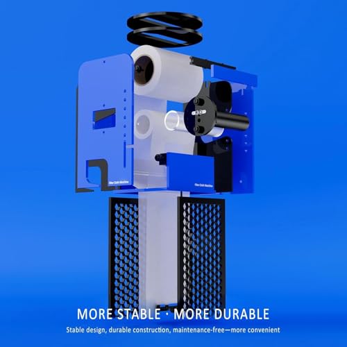 Filtre à tambour Smart Aquarium avec contrôle d'application, rouleau polaire automatique pour réservoir d'eau salée, système d'auto-nettoyage avec capteur, kit de tapis de filtre suspendu facile, rédu