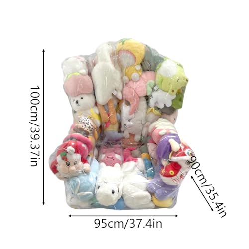 Nuhyvjl ビーンバッグカバー - 子供用ぬいぐるみ収納チェア - 省スペースソファ コーナー 寝室 幼稚園 教室 男の子 女の子 赤ちゃん