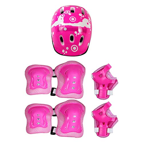 YIJU Conjunto de Equipamentos de Proteção Infantil 7 Peças Capacete de Ciclismo Joelho Cotovelo Almo