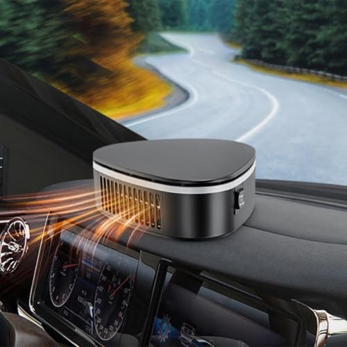 Portable Car Heater, 12V 120W Car Heater Car Defrosting Snow Defogger, Automobile Windscreen Fan, 12 * 12 * 5cm, For All Car, 2-in-1 Fast Heating & Cooling Fans for Fast Heating Defrost Defogger