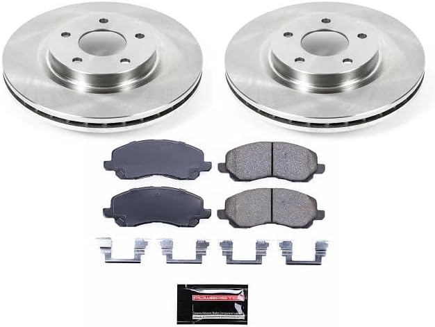 PowerStop Front Brake Kit For 2007-2010 Chrysler Sebring, 2008-2014 Dodge Avenger, 2007-2012 Caliber, 2007-2017 Jeep Compass, 2007017 Patriot -OE Disc Rotors & Ceramic Brake Pads Replacement, KOE3032 Stock Replacement