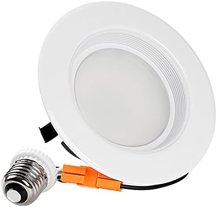 TORCHSTAR 4-inch LED Recessed Downlight, Dimmable, 13W (85W Eqv.), CRI90, Energy Star, 5000K Daylight, 800lm, Retrofit LED Recessed Lighting Fixture, Wet Location, 5 Years Warranty