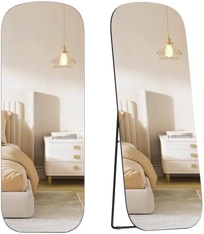 SONGMICS Miroir sur Pied Pleine Longueur, 160 x 50 cm, avec Coins...