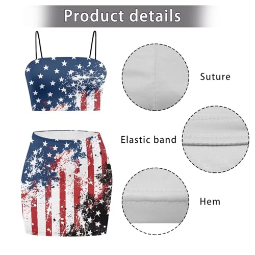 Image of 2025 Sexy Spaghetti Strap Crop Tops and Bodycon Skirt Casual 2 Piece Set S-4XL
