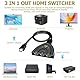 HDMI Switch 3 in 1 Out HDMI Splitter - 4K 60 Hz, HDMI-Switch mit Hochgeschwindigkeitskabel, Signal ist Stabil und Glatt, Supports Switch und 3D/Bluray Player/Xbox/HDTV/PS4/Laptop/DVD