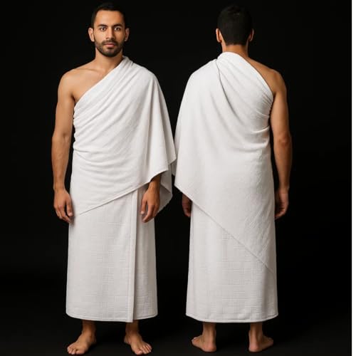 Ihram Kleidung Männer Umrah & Hajj – 1300 g – Weich & Hautfreundlich – Nimmt keine Gerüche auf & Kein Reiben