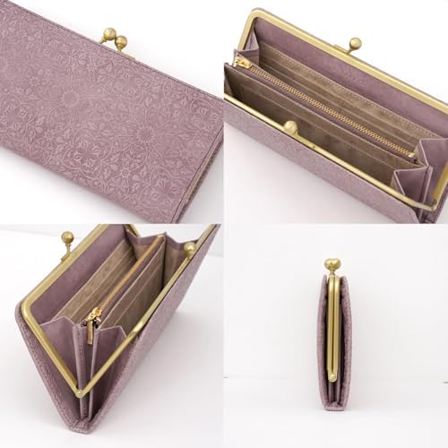 Amazon | [HIRAMEKI.] 財布 本革 レディース スリム ガマグチ長財布