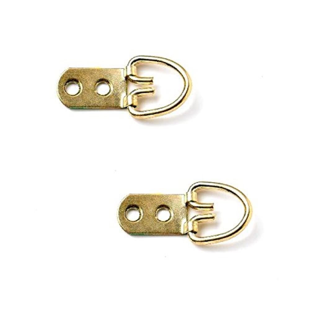 Merriway Brass Bh03816 (2 Pcs) Picture Mirror Hanger Hook Heavy Duty 2 Hole - Pack Of 2 Pieces