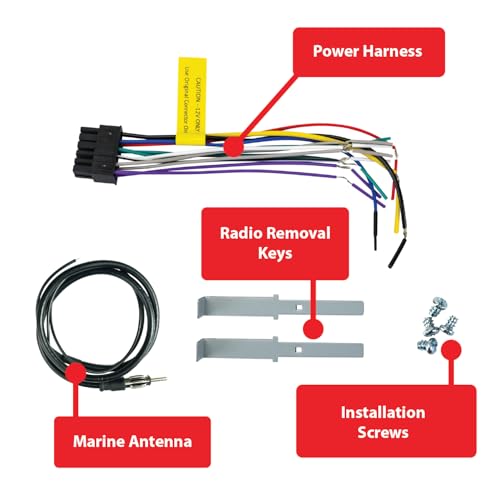 image for Dual Electronics MXP152B Marine Radio | AM/FM Digital Media Receiver w