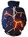 ALISISTER Hommes Femmes 3D Géométrie Motif Pull À Capuche Sweat À Capuche Cool Imprimer Hoodie avec des Poches pour Adultes Garçons XXL