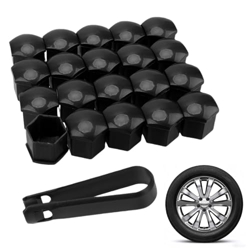 Cache Ecrou 17mm, Cache Boulon 17mm, 20 Pièces Cache écrou De Roue, Voiture Capuchons D'écrou De Roue, Couvercle De Vis De Roue, Compatible avec la Plupart des Véhicules (sauf pour Audi Q7)