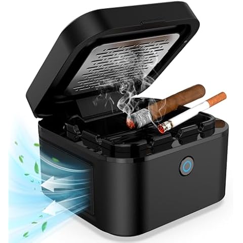Multifuntional Smokless Ashtray,HEPA Filter Smoke Removing Ashtray,USB Chargeable Smokeless Ashtray Indoor,Outdoor,Home,Office,Car Cover