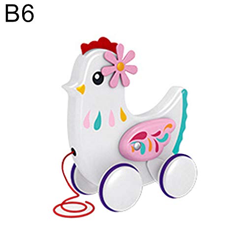 Sale!! ocijf179 Lovely Cartoon Duck Puppy Pull Drag Rope Tractor Toddler Baby Walk Learning Toy,Perf...
