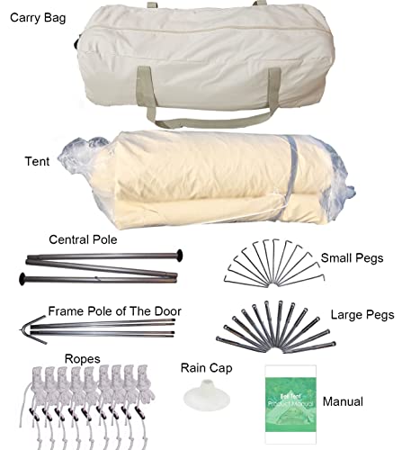 Carpa de lona impermeable para camping familiar grande 4 estaciones miniatura 6
