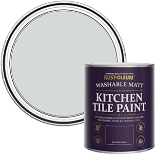Rust-Oleum White water resistant Kitchen Tile Paint in Matt Finish - Chalk White 750ml