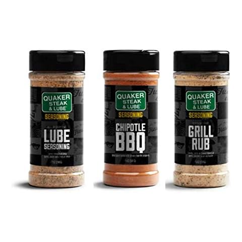 Quaker Steak & Lube Seasonings Variety Pack - 3 Seasoning Shakers: One Each of Lube N Izer, Chipotle BBQ and Lube Seasoning Cover