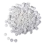 Trimming Shop Kam Snaps Verbindungen Nahtfreies Plastik Knöpfe Für Wolle Bekleidung Kinder Kleidung Stoff Windel Lätzchen DIY Basteln Projekt, Weiß - Weiß, 12