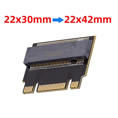 NFHK NGFF B+M Key NVME M-Key 22x30mm to 22x42mm Male to Female Extension Adapter for 2230 2242 SSD, Black - Image 2