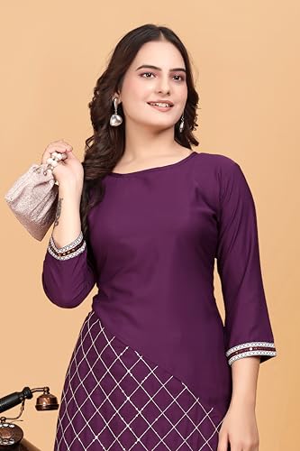 Image of Women's Short Kurti in TopsTunic Rayon Cotton Blend | Ladies Ethnic Tunic