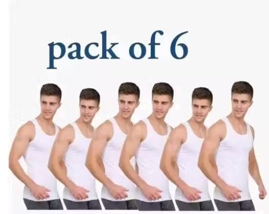 Mens White Vest (Pack of 6)-image-30