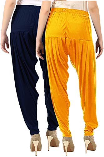 Image of Buy That Trendz Womens Patiala Pants Combo Pack of 2 Viscose Dhoti Patiyala Salwar Harem Bottoms Pants