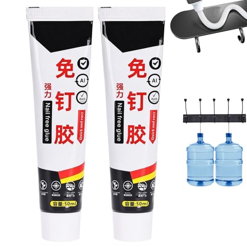Pegamento adhesivo fuerte, impermeable y de secado rápido, sellador adhesivo sin clavos, pegamento universal multiusos para metal, plástico, cerámica, vidrio, madera y acrílico. (2)