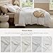 Bedsure 100% Washed Cotton Duvet Cover Queen Size - Natural White Minimalist Cotton Duvet Cover Linen Like for All Seasons - GentleSoft™ Plain Simple Bedding (Natural White, Queen, 90