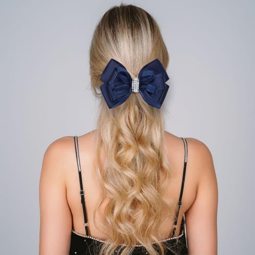 Pinzas con moños delicados para cabello 4.5 pulgadas set de 2 miniatura 3