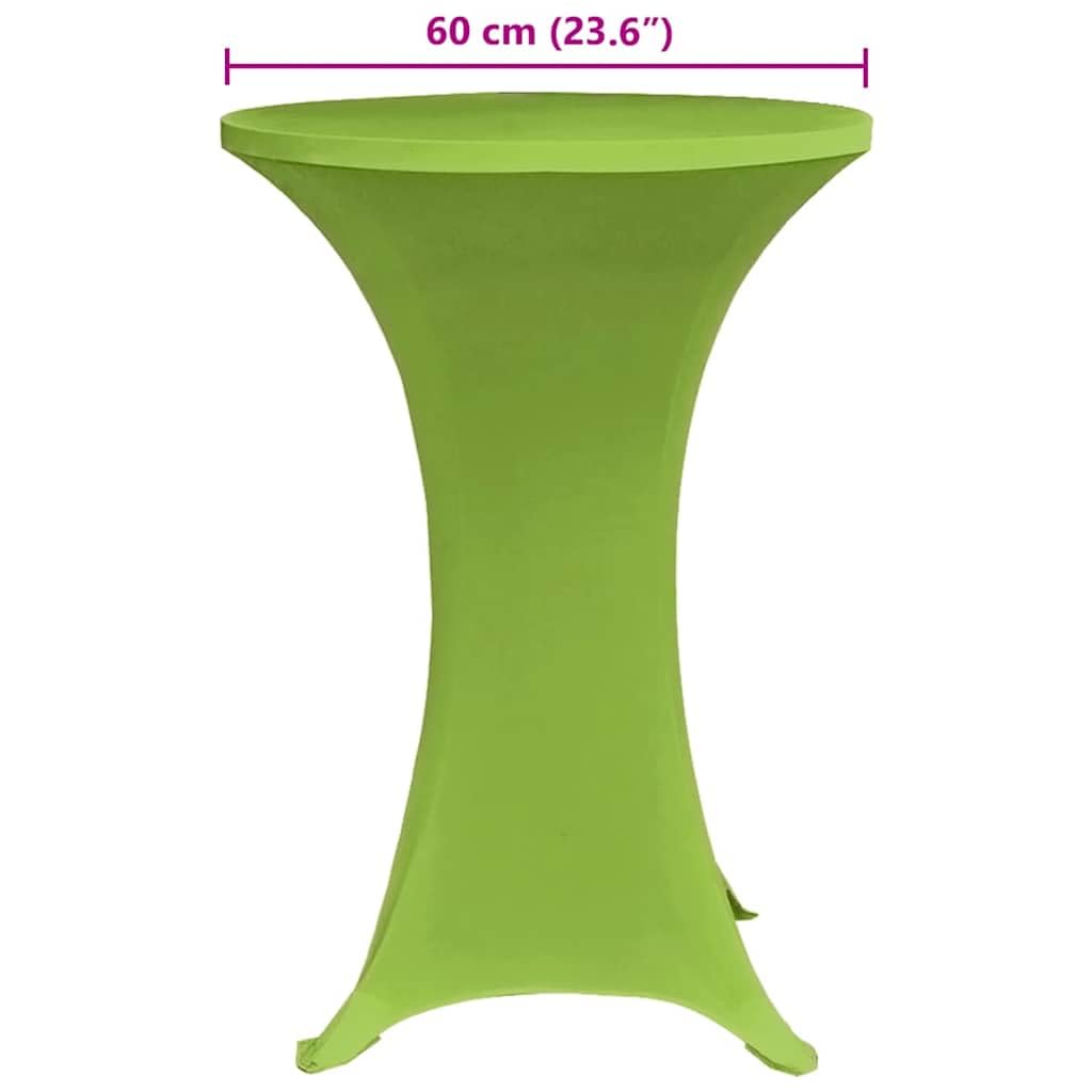 4er Set Stretch Tischhussen für Stehtische 60 cm Durchmesser, Elastische Stehtischhusse für Empfänge, Hochzeiten und Partys, Apfelgrün