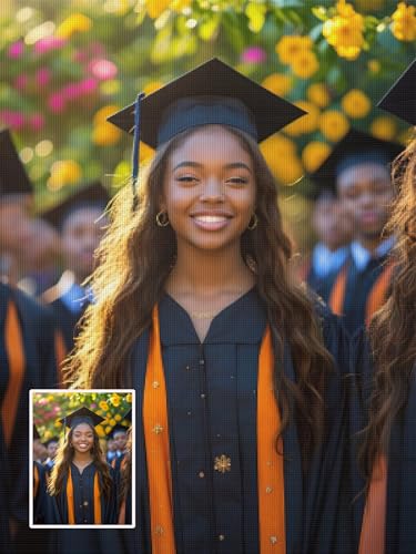 Diamond Painting Personalizado, Cuadro Diamantes Personalizado con Foto, DIY Diamond Painting Kit Completo, Pintar con Diamantes Personalizado para Manualidades, Regalos Personalizados 70x125cm L-303