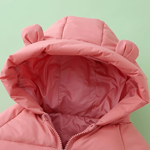 Kids Thick down Jackets Winter Outdoor Warm Zip up Hooded Puffer Coats with Pockets Boys Girls Padded Windproof Outwear3