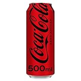 Coca-Cola Zero Azúcar, Refresco de Cola sin Azúcar, sin Calorías -Lata de 500 ml