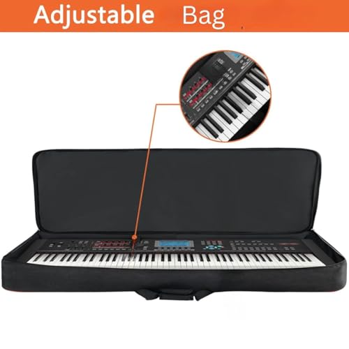 Image of MOCKING BIRD 61 Keys Padded Keyboard Bag -Compatible with Yamaha PSR-F52, F51, E263 & Casio CTK 2550, CTK 3500, CT-S200, CT-S300 - 38-Inch Waterproof Piano Cover with Extra Pocket