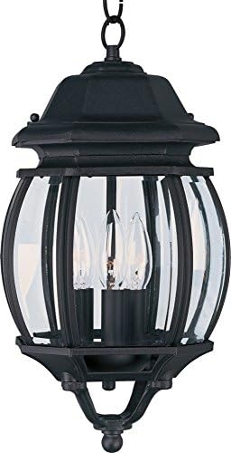 Maxim Crown Hill-3 Light Outdoor Hanging Lantern in Early American Style-8 Inches Wide by 19.5 inches high