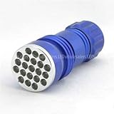 LEDwholesalers Crime Scene Blue LED Flashlight 455 460 Nm 3 AAA Torch, 7305blue