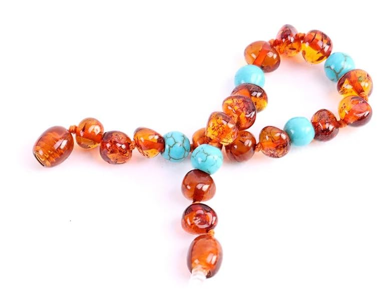 Baltic Amber Bracelet (Unisex) - Genuine Baltic Amber Beads (5.5 in.)3