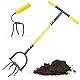 Jardineer Gartenfräsen-Set, Garten-Dreh-Kultivator mit kleinem Gartenklauen-Kultivator, strapazierfähige, manuelle Pinne und Gartenfräse-Werkzeug