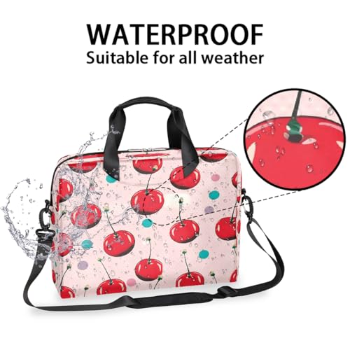 Bolso para portátil con diseño de lunares y correa ajustable miniatura 2